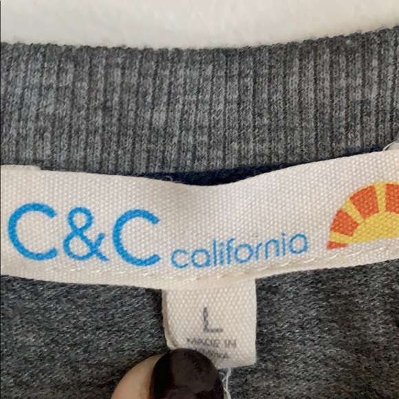 C & C California Heart Distressed Sweatshirt - Picture 2 of 3